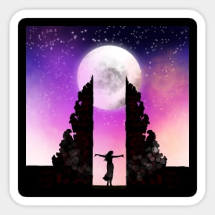 Full moon in Bali Sticker